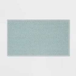 20"x34" Antimicrobial Bath Rug Aqua - Threshold™
