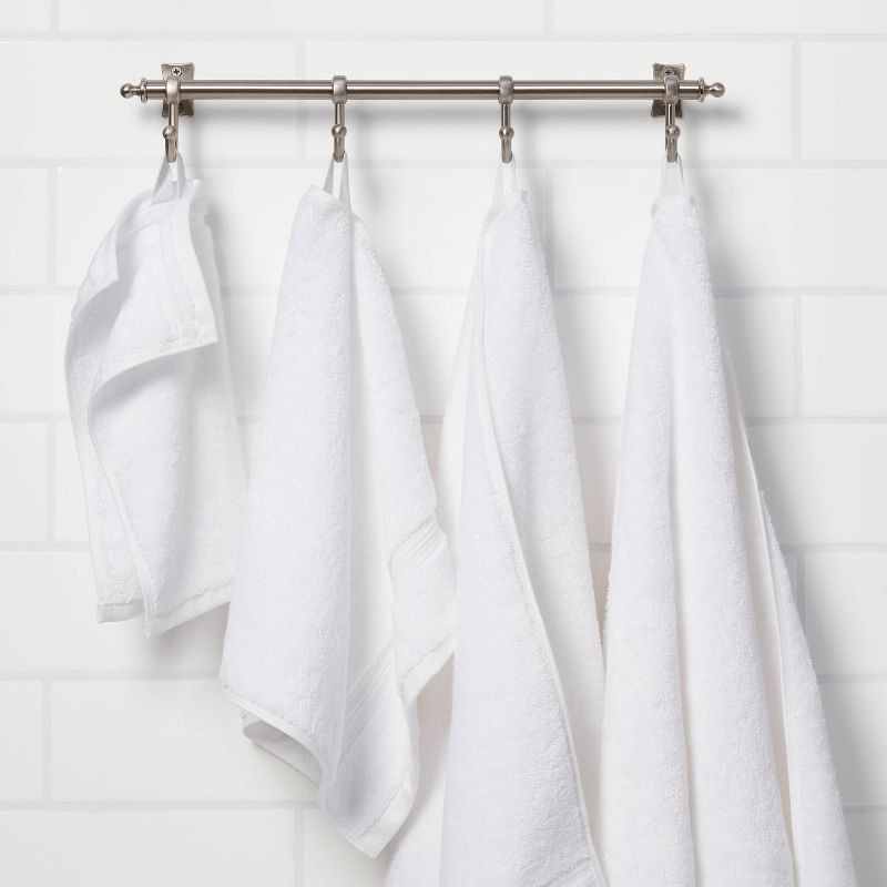 slide 2 of 5, Total Fresh Antimicrobial Bath Towel White - Threshold™: Heavyweight Cotton, Low Lint, Machine Washable, 1 ct