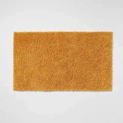 20"x34" Antimicrobial Bath Rug Gold - Threshold™: Machine Washable, Latex Backed, Tufted Polyester