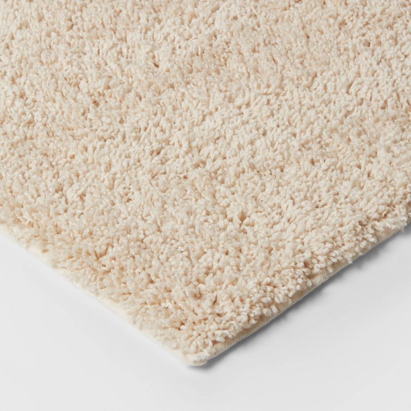 slide 3 of 4, 22"x60" Antimicrobial Bath Runner Tan - Threshold™: Machine Washable, Latex Backed, Tufted Polyester, 1 ct