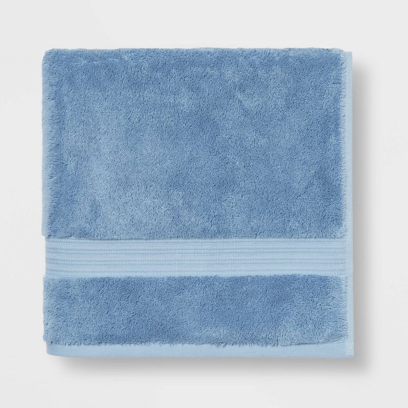 slide 1 of 5, Total Fresh Antimicrobial Bath Towel Blue - Threshold™, 1 ct