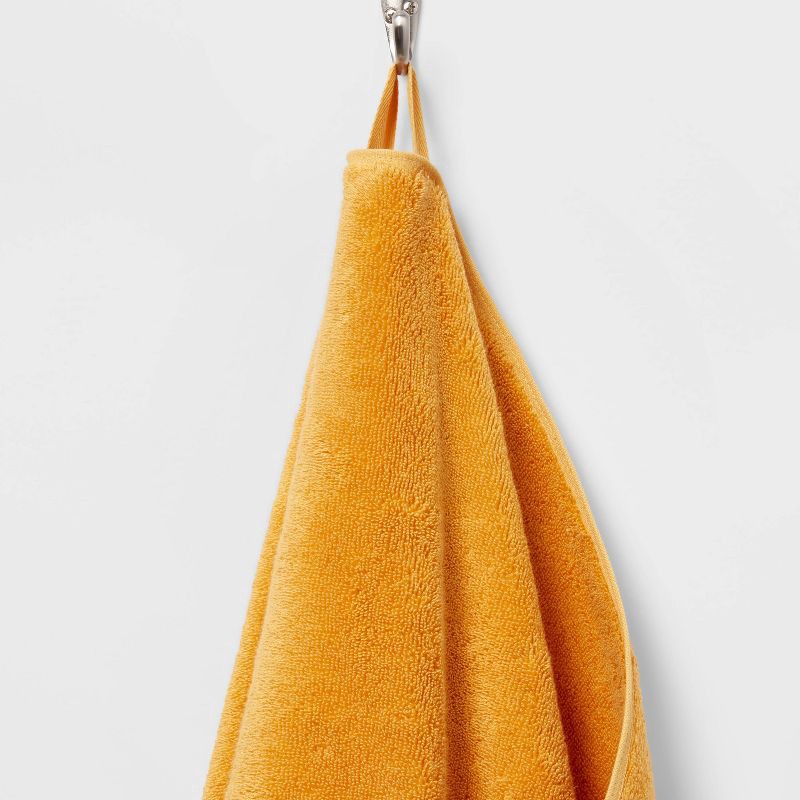 slide 5 of 5, Total Fresh Antimicrobial Bath Towel Gold - Threshold™: 100% Cotton, Low Lint, Heavyweight 550-800 GSM, Machine Washable, 1 ct