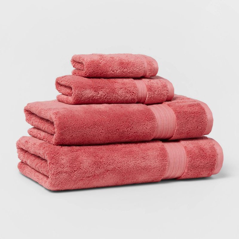 slide 4 of 5, Total Fresh Antimicrobial Bath Towel Rose Pink - Threshold™: Heavyweight Cotton, Low Lint, Machine Washable, 1 ct