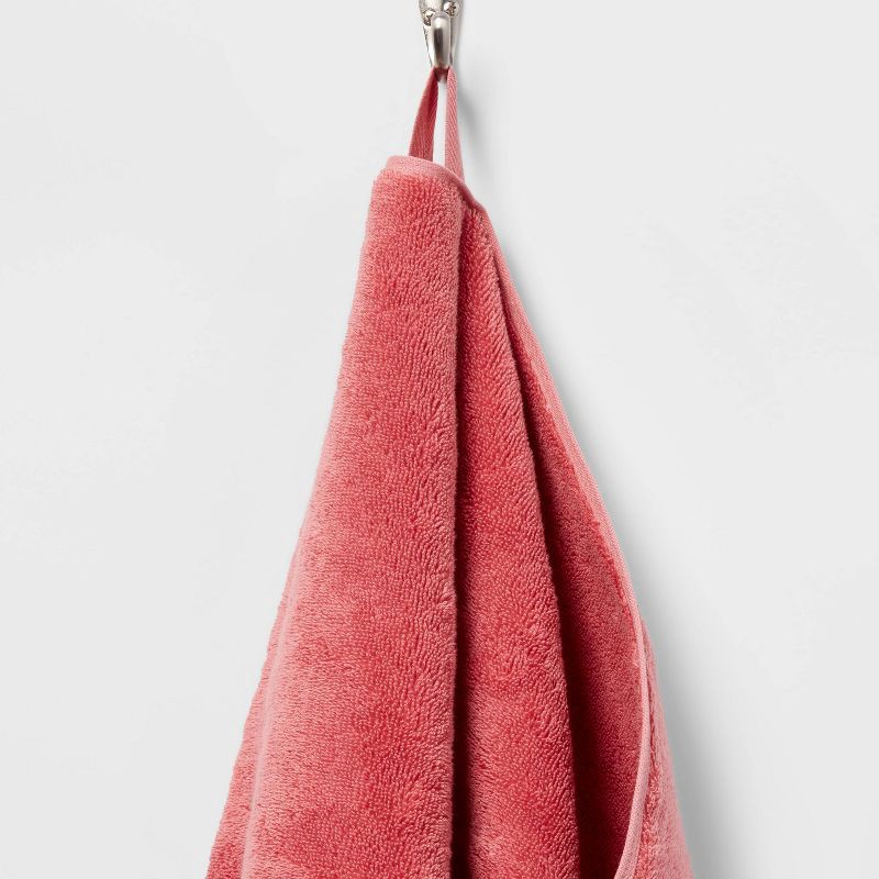 slide 5 of 5, Total Fresh Antimicrobial Bath Towel Rose Pink - Threshold™: Heavyweight Cotton, Low Lint, Machine Washable, 1 ct