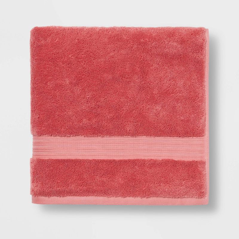 slide 1 of 5, Total Fresh Antimicrobial Bath Towel Rose Pink - Threshold™: Heavyweight Cotton, Low Lint, Machine Washable, 1 ct