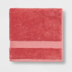 Total Fresh Antimicrobial Bath Towel Rose Pink - Threshold™: Heavyweight Cotton, Low Lint, Machine Washable