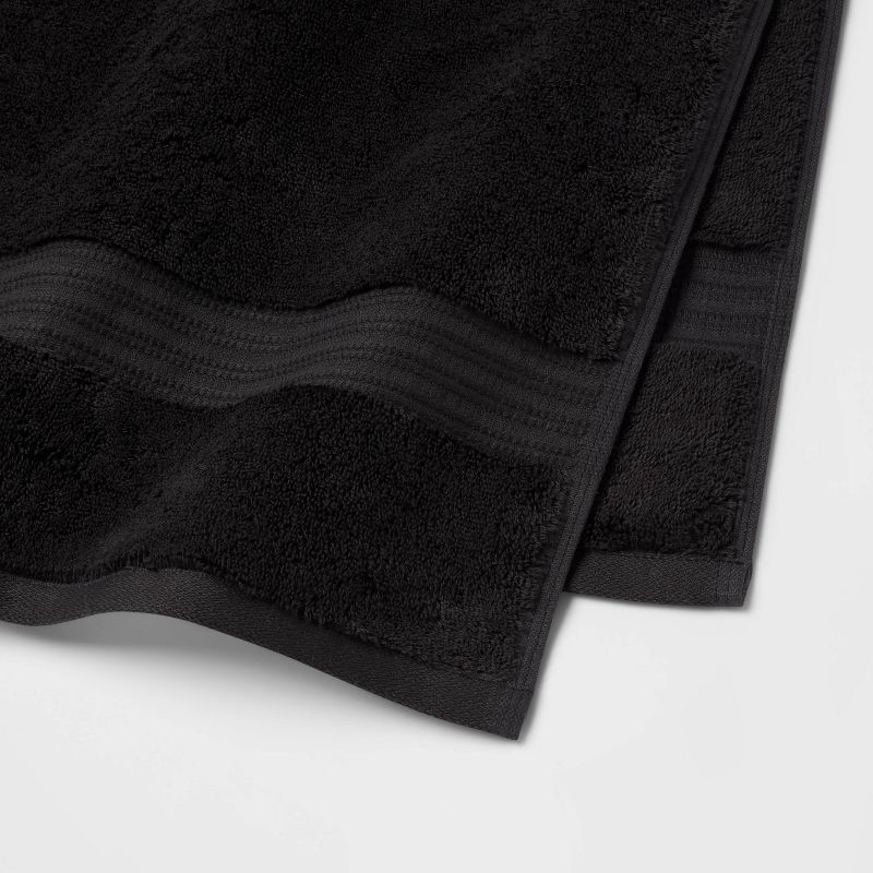 slide 3 of 5, Total Fresh Antimicrobial Bath Towel Black - Threshold™: Heavyweight Cotton, Low Lint, Machine Washable, 1 ct