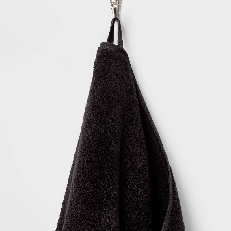 slide 5 of 5, Total Fresh Antimicrobial Bath Towel Black - Threshold™: Heavyweight Cotton, Low Lint, Machine Washable, 1 ct