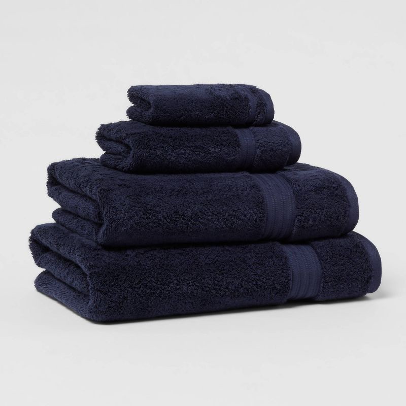 slide 4 of 5, Total Fresh Antimicrobial Hand Towel Navy - Threshold™, 1 ct