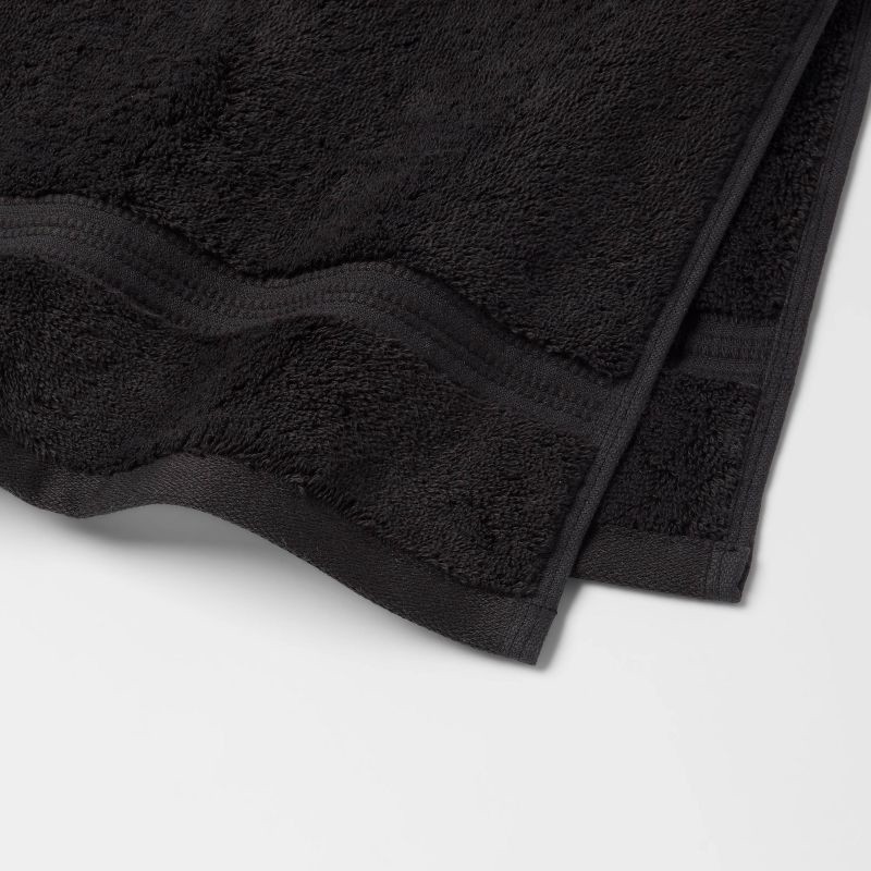slide 3 of 5, Total Fresh Antimicrobial Hand Towel Black - Threshold™: Cotton Terry, Low Lint, Machine Washable, 550-800 GSM, 1 ct