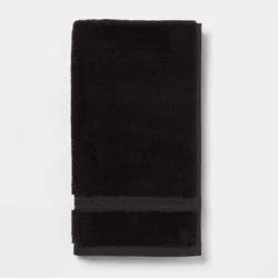 Total Fresh Antimicrobial Hand Towel Black - Threshold™: Cotton Terry, Low Lint, Machine Washable, 550-800 GSM