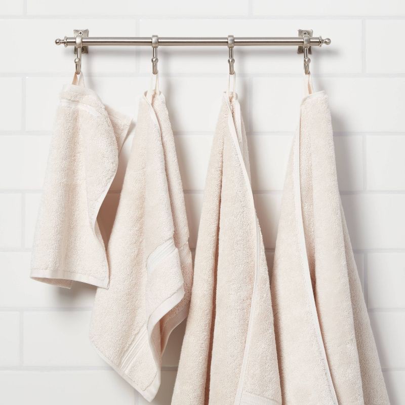 slide 2 of 5, Total Fresh Antimicrobial Hand Towel Tan - Threshold™: 100% Cotton, Low Lint, Machine Washable, Terry Cloth, 1 ct
