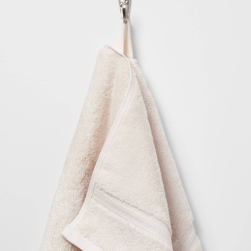 slide 5 of 5, Total Fresh Antimicrobial Hand Towel Tan - Threshold™: 100% Cotton, Low Lint, Machine Washable, Terry Cloth, 1 ct
