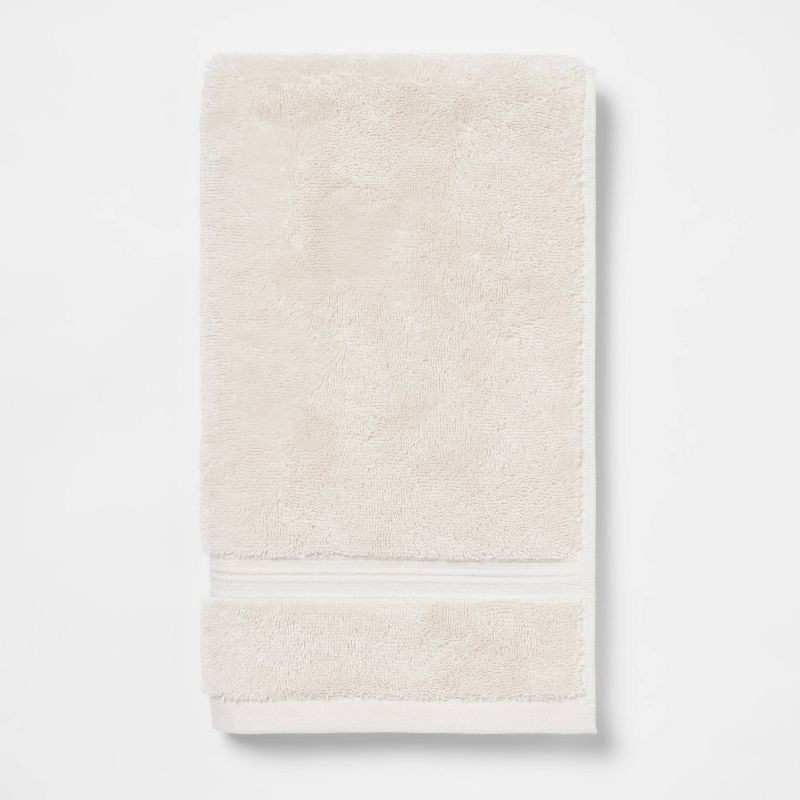 slide 1 of 5, Total Fresh Antimicrobial Hand Towel Tan - Threshold™: 100% Cotton, Low Lint, Machine Washable, Terry Cloth, 1 ct
