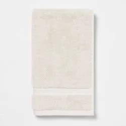 Total Fresh Antimicrobial Hand Towel Tan - Threshold™: 100% Cotton, Low Lint, Machine Washable, Terry Cloth