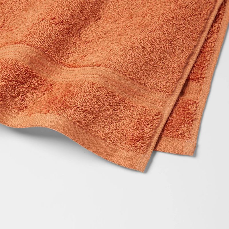 slide 3 of 5, Total Fresh Antimicrobial Hand Towel Orange - Threshold™: 100% Cotton, Low Lint, Machine Washable, Terry Cloth, 1 ct