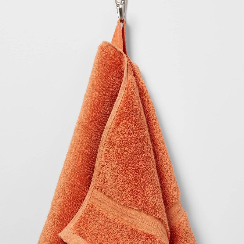 slide 5 of 5, Total Fresh Antimicrobial Hand Towel Orange - Threshold™: 100% Cotton, Low Lint, Machine Washable, Terry Cloth, 1 ct