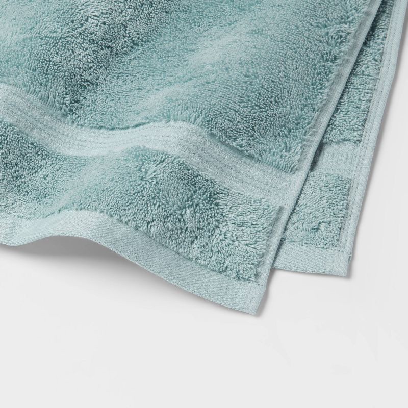 slide 3 of 5, Total Fresh Antimicrobial Hand Towel Aqua - Threshold™: 100% Cotton, Low Lint, Machine Washable, 550-800 GSM, 1 ct