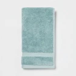 Total Fresh Antimicrobial Hand Towel Aqua - Threshold™: 100% Cotton, Low Lint, Machine Washable, 550-800 GSM