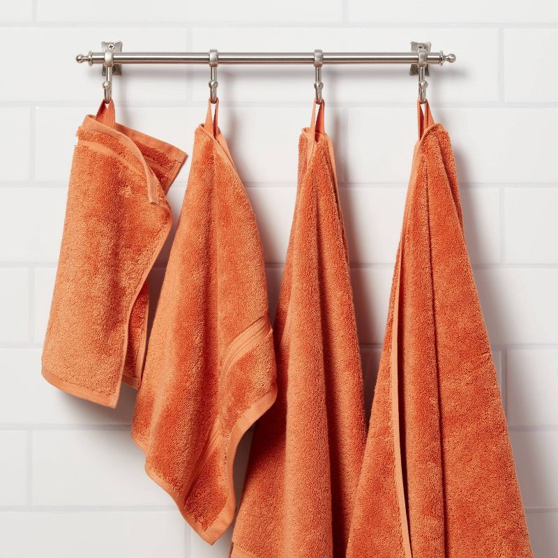 slide 2 of 5, Total Fresh Antimicrobial Bath Towel Orange - Threshold™: Heavyweight Cotton, Low Lint, Machine Washable, 1 ct