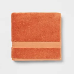 Total Fresh Antimicrobial Bath Towel Orange - Threshold™: Heavyweight Cotton, Low Lint, Machine Washable