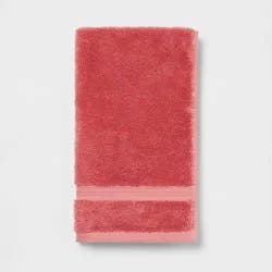 Total Fresh Antimicrobial Hand Towel Rose Pink - Threshold™: 100% Cotton, Low Lint, Machine Washable, 550 GSM