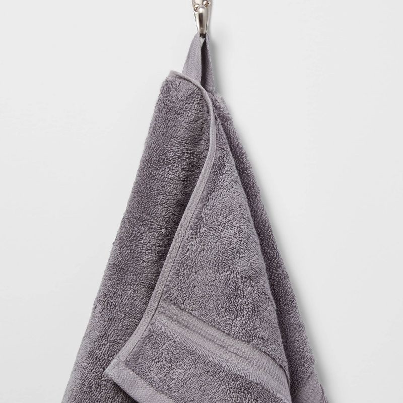 slide 5 of 5, Total Fresh Antimicrobial Hand Towel Dark Gray - Threshold™: 100% Cotton, Low Lint, Machine Washable, 550-800 GSM, 1 ct