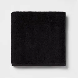 Everyday Oversized Bath Towel Black - Room Essentials™