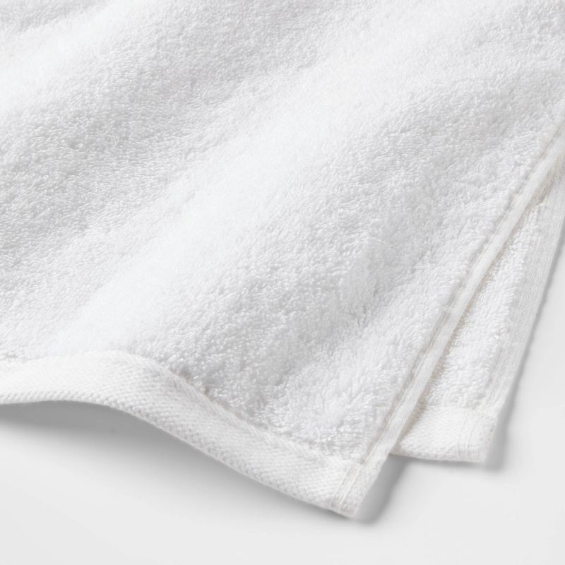 slide 3 of 4, Everyday Bath Towel White - Room Essentials™: 100% Cotton, Midweight 450-550 GSM, Machine Washable, OEKO-TEX Certified, 1 ct