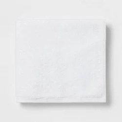 Everyday Bath Towel White - Room Essentials™: 100% Cotton, Midweight 450-550 GSM, Machine Washable, OEKO-TEX Certified
