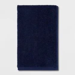 Everyday Hand Towel Navy - Room Essentials™: Cotton Terry, Midweight, Machine Washable, OEKO-TEX Certified