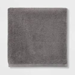 Everyday Oversized Bath Towel Dark Gray - Room Essentials™