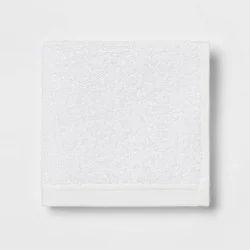 Everyday Washcloth White - Room Essentials™: 100% Cotton, Midweight, Machine Washable, OEKO-TEX Certified