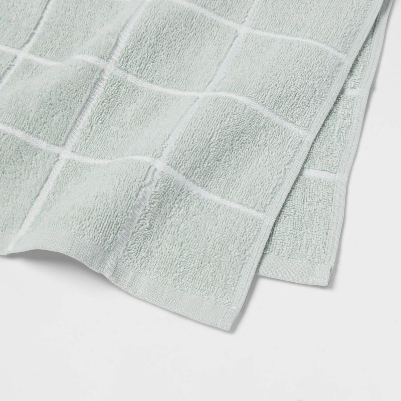 slide 3 of 4, Everyday Grid Hand Towel Mint - Room Essentials™: Cotton-Polyester Blend, Low Lint, Fade-Resistant, OEKO-TEX Certified, 1 ct