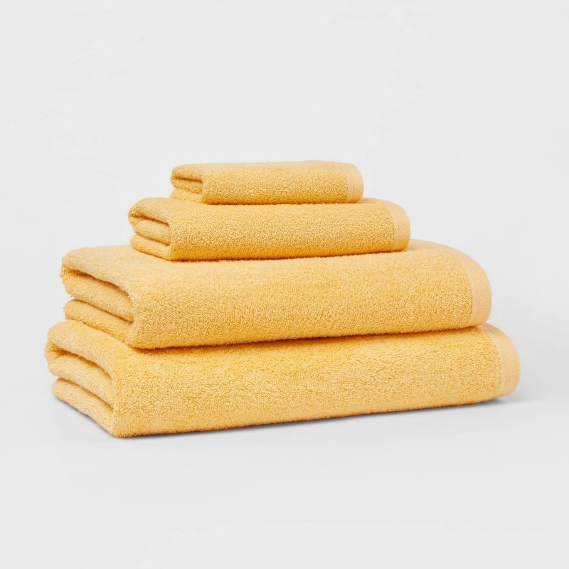 slide 4 of 4, Everyday Hand Towel Yellow - Room Essentials™, 1 ct