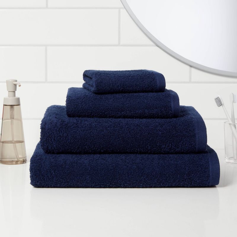 slide 2 of 4, Everyday Oversized Bath Towel Navy - Room Essentials™, 1 ct