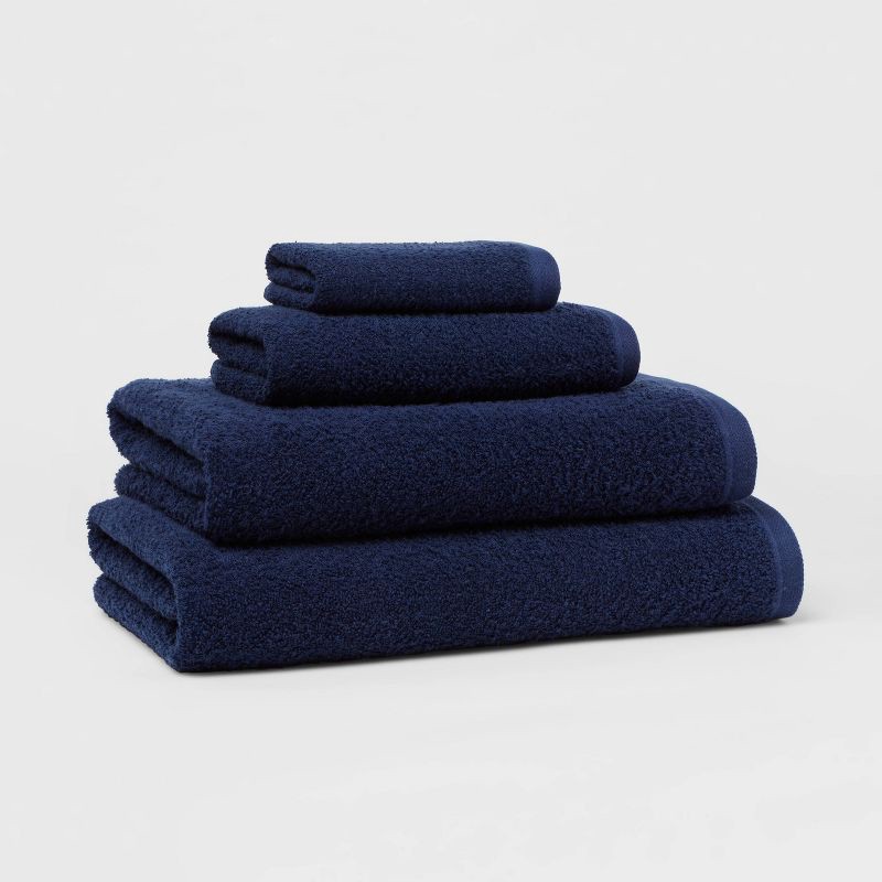 slide 4 of 4, Everyday Oversized Bath Towel Navy - Room Essentials™, 1 ct