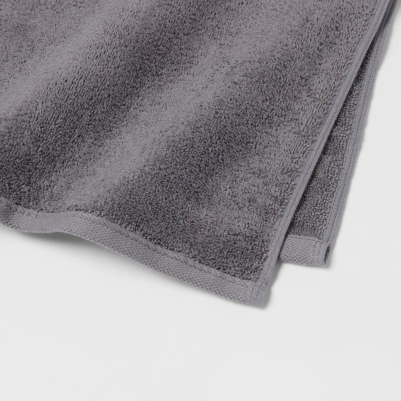 slide 3 of 4, Everyday Hand Towel Dark Gray - Room Essentials™: Cotton Terry, Midweight, Machine Washable, OEKO-TEX Certified, 1 ct