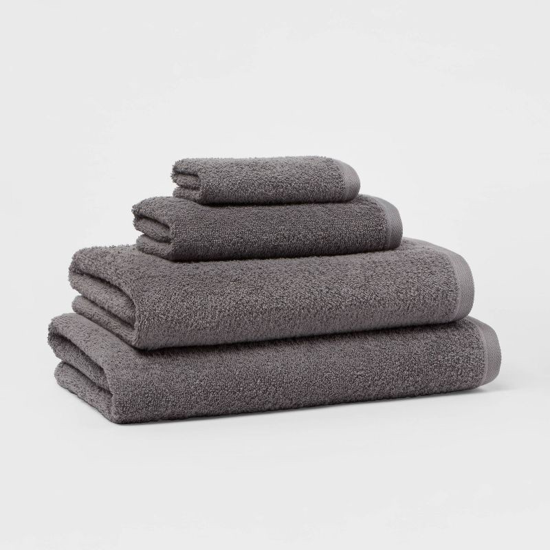 slide 4 of 4, Everyday Hand Towel Dark Gray - Room Essentials™, 1 ct