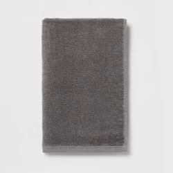 Everyday Hand Towel Dark Gray - Room Essentials™: Cotton Terry, Midweight, Machine Washable, OEKO-TEX Certified