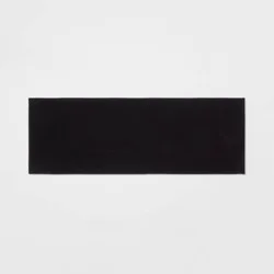 20"x58" Everyday Chenille Bath Runner Black - Room Essentials™: Machine Washable, Tufted Bathroom Mat