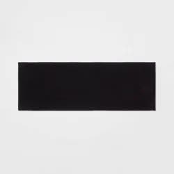 20"x58" Everyday Chenille Bath Runner Black - Room Essentials™: Machine Washable, Tufted Bathroom Mat