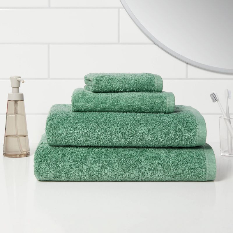 slide 2 of 4, Everyday Washcloth Light Green - Room Essentials™, 1 ct