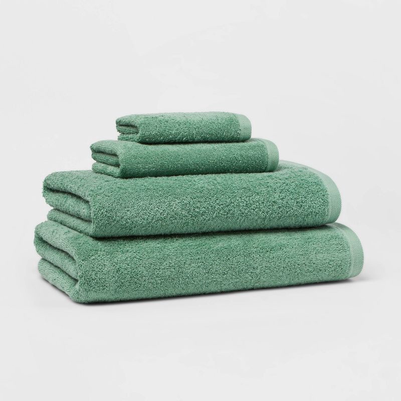 slide 4 of 4, Everyday Washcloth Light Green - Room Essentials™, 1 ct