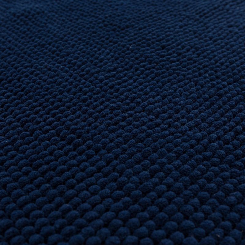slide 6 of 7, 17"x24" Everyday Chenille Bath Rug Navy - Room Essentials™: Machine Washable, Tufted Polyester, Low Pile, 1 ct
