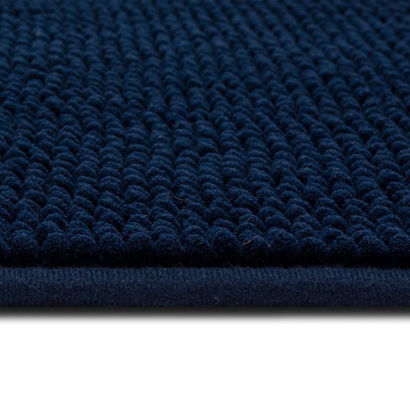 slide 7 of 7, 20"x32" Everyday Chenille Bath Rug Navy - Room Essentials™: Machine Washable, Tufted Recycled Polyester, Non-Slip Backing, 1 ct