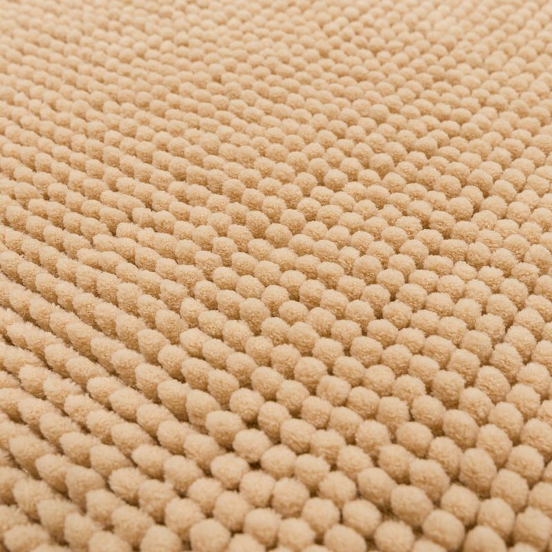 slide 5 of 6, 17"x24" Everyday Chenille Bath Rug Tan - Room Essentials™: Machine Washable, Tufted Polyester, Low Pile, Non-Slip Backing, 1 ct