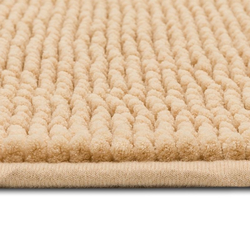slide 6 of 6, 17"x24" Everyday Chenille Bath Rug Tan - Room Essentials™: Machine Washable, Tufted Polyester, Low Pile, Non-Slip Backing, 1 ct