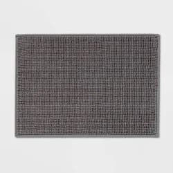 17"x24" Everyday Chenille Bath Rug Dark Gray - Room Essentials™