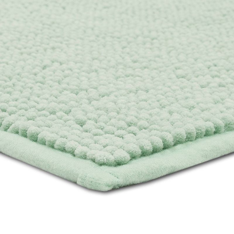 slide 4 of 6, 20"x32" Everyday Chenille Bath Rug Mint - Room Essentials™: Machine Washable, Tufted Polyester, Low Pile, Non-Slip Backing, 1 ct
